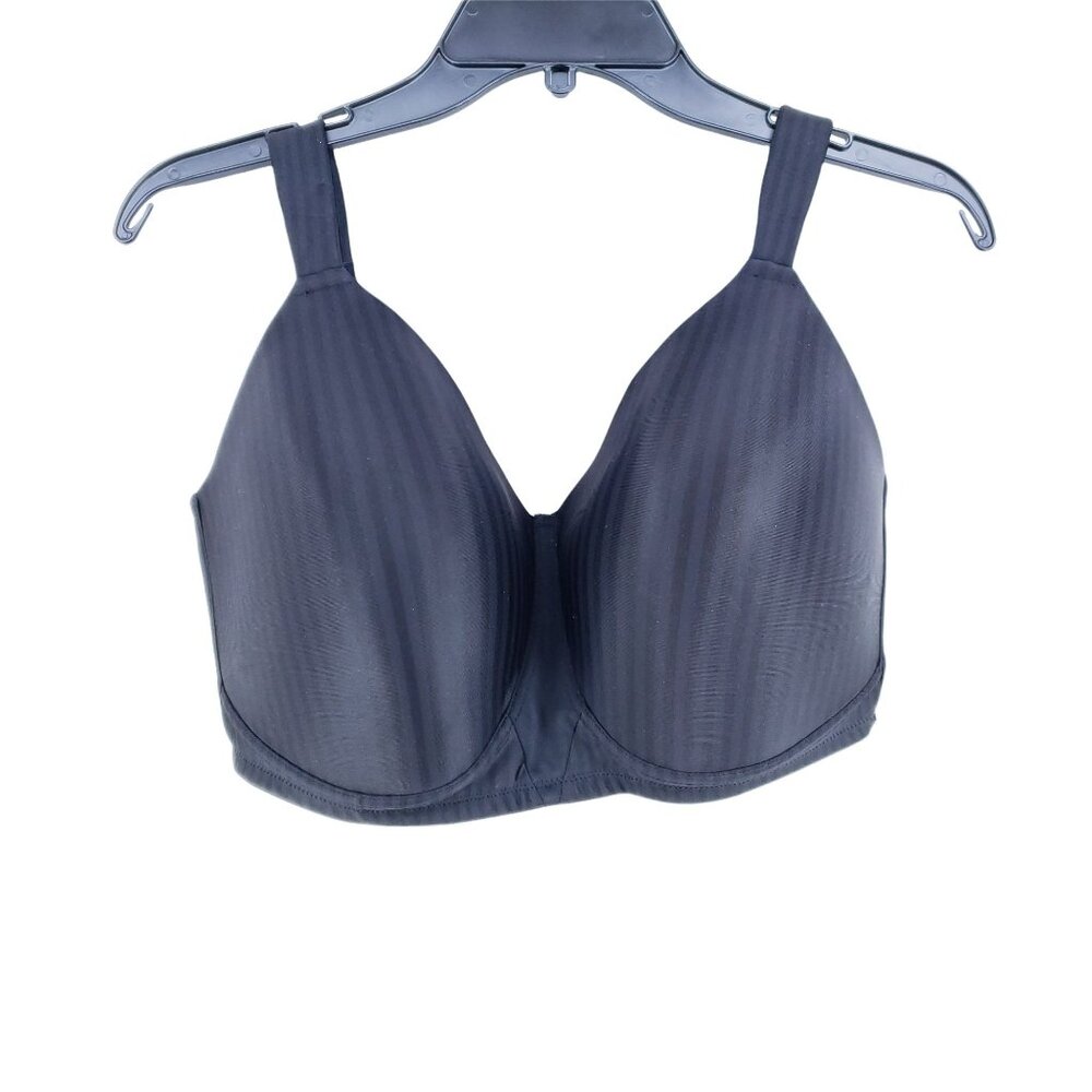 Playtex Secrets Bra Size 38DDD Black Wirefree Perfectly Smooth